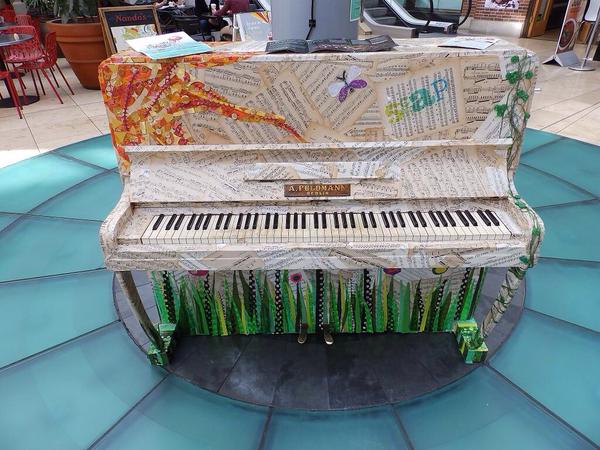 Me and my piano: Piano at The Light decorated by @scrapleeds