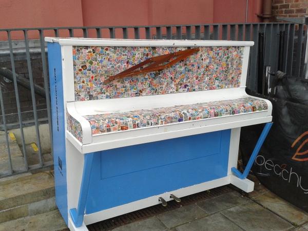 Me and my piano: >Piano decorated by @meetinleeds